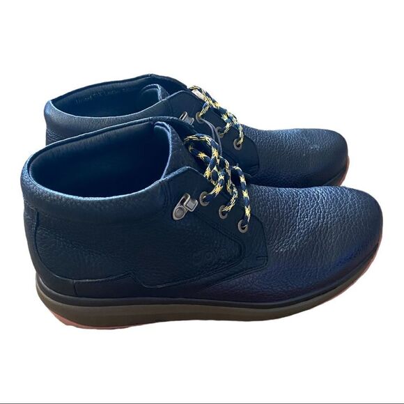Joya | Liverpool Black/Navy Limited Yak Leather Edition Ortholite Lace Up Boots - Picture 3 of 12